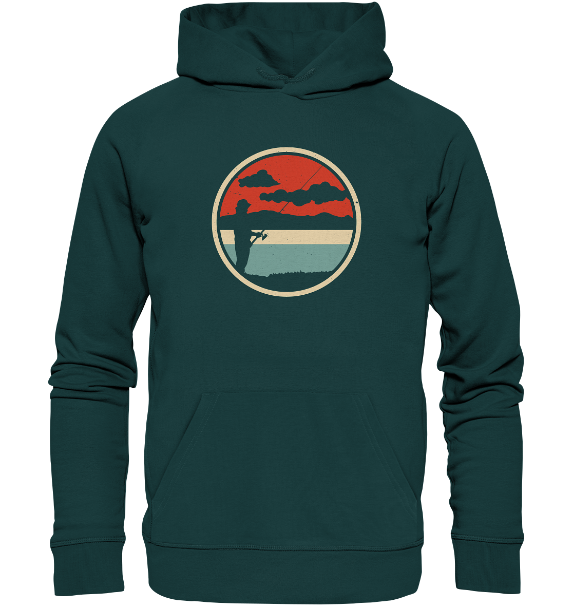 Angeln am Abend - Premium Bio Hoodie