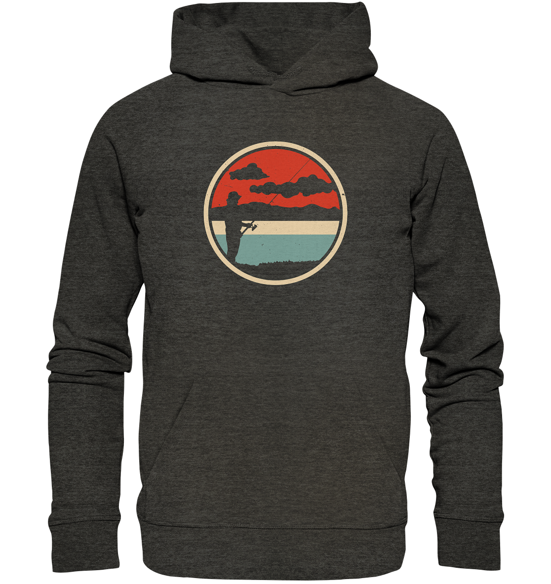 Angeln am Abend - Premium Bio Hoodie