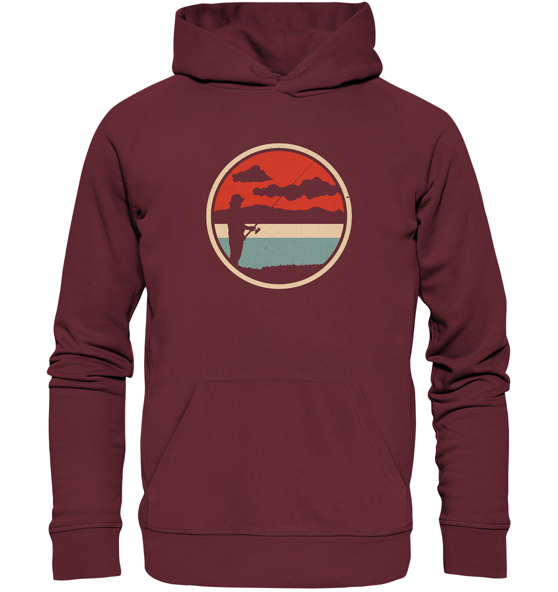 Angeln am Abend - Premium Bio Hoodie