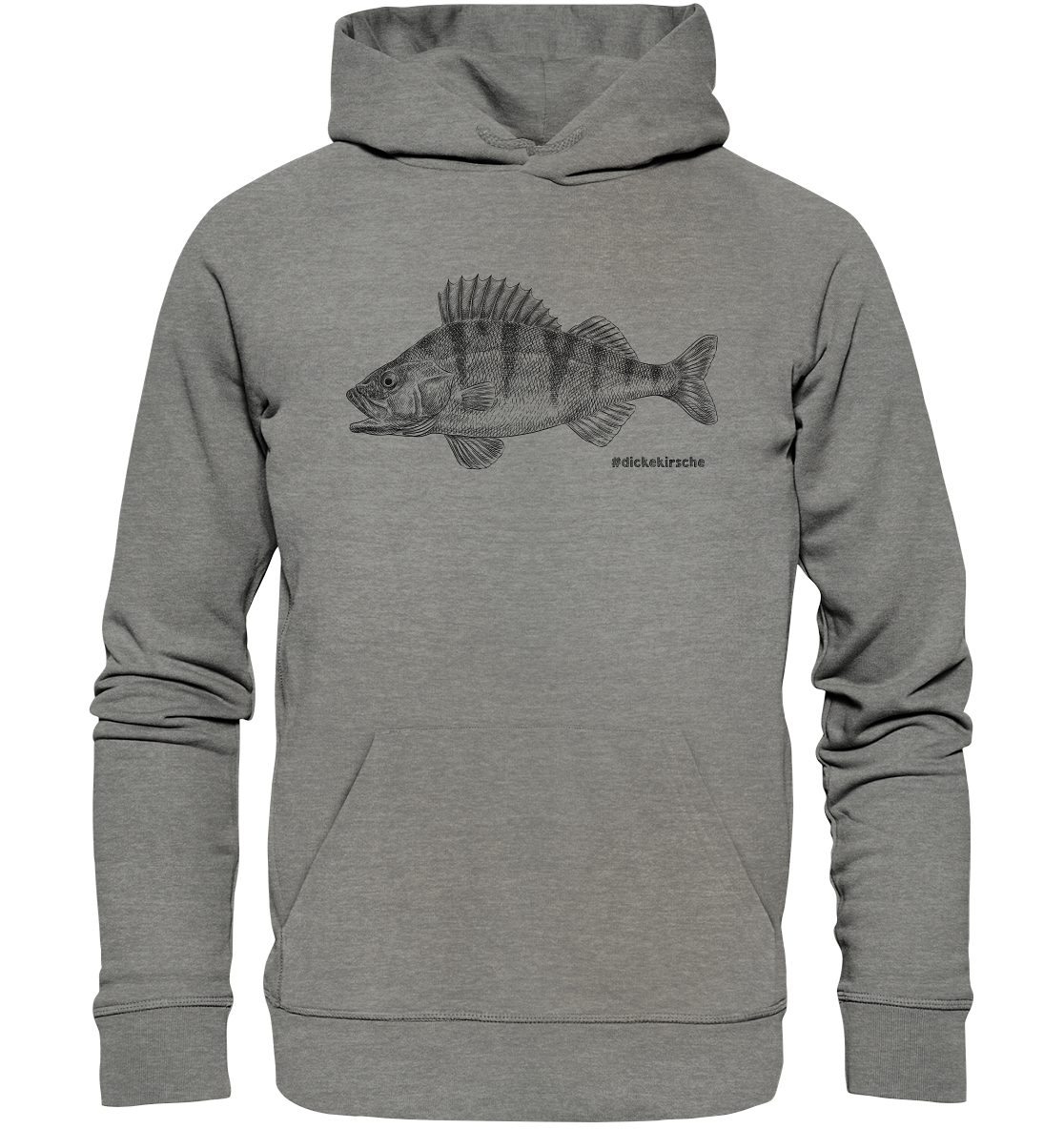 Barsch #dickekirsche Line Art - Premium Bio Hoodie