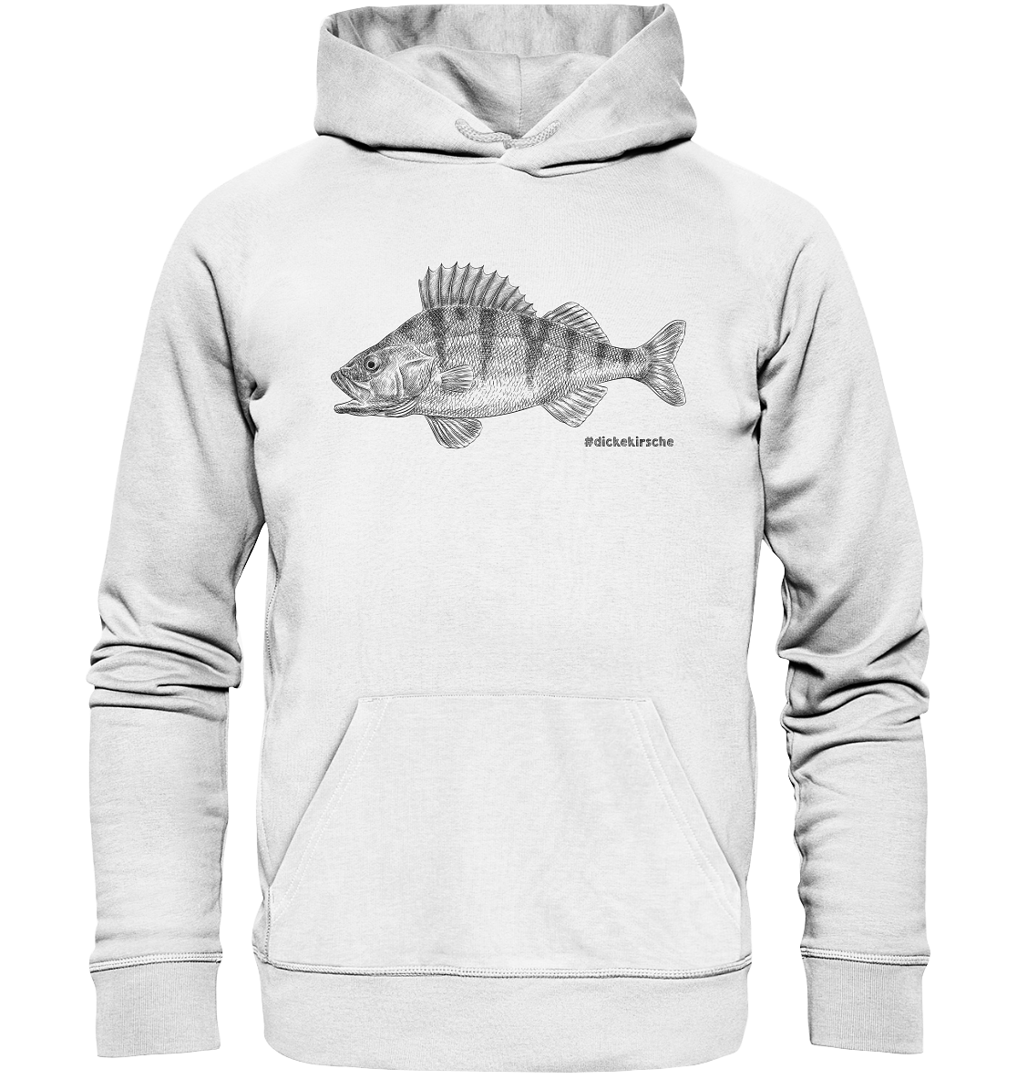 Barsch #dickekirsche Line Art - Premium Bio Hoodie