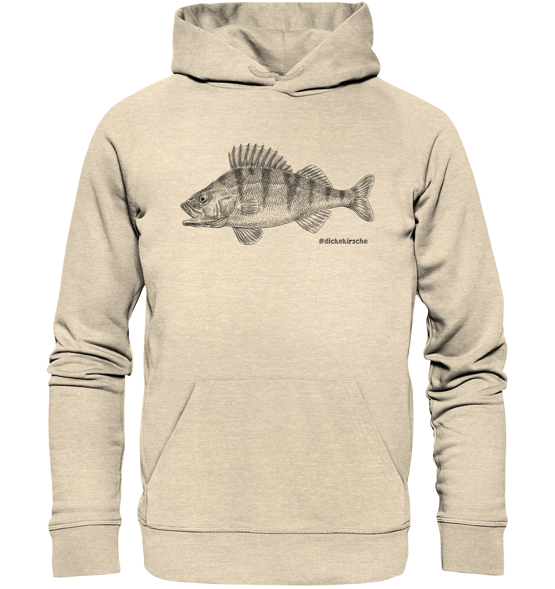 Barsch #dickekirsche Line Art - Premium Bio Hoodie