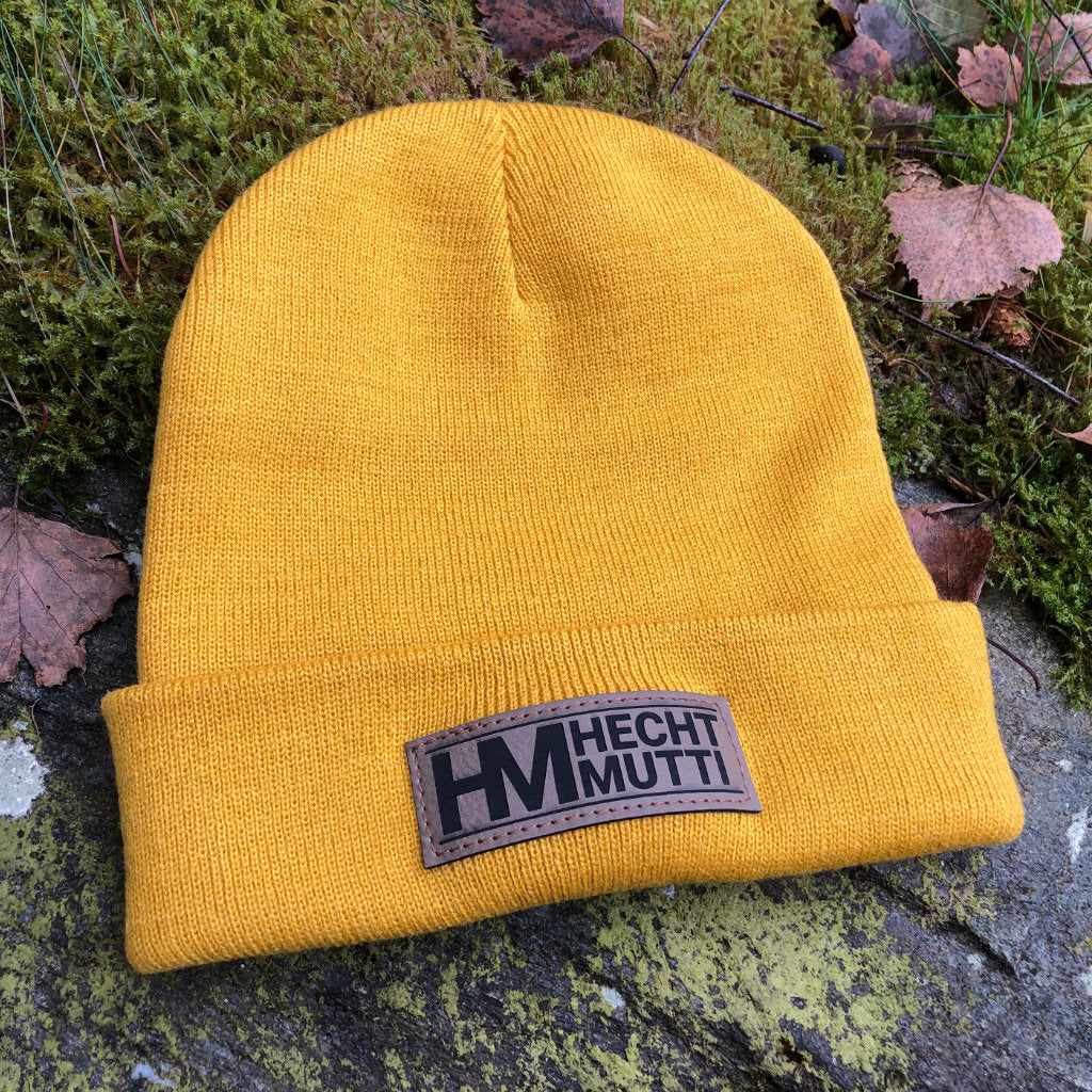 Beanie - Hechtmutti Leder Laserpatch