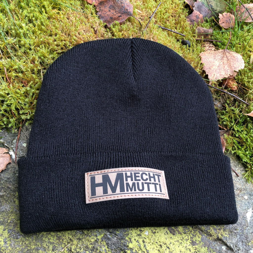Beanie - Hechtmutti Leder Laserpatch