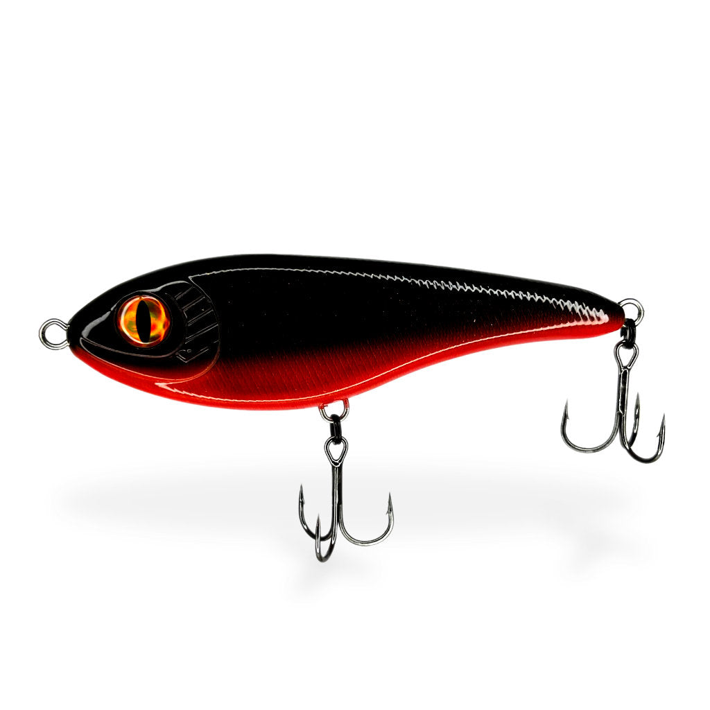 Hechtmutti Jerkbait Midi 12cm - Black Fire