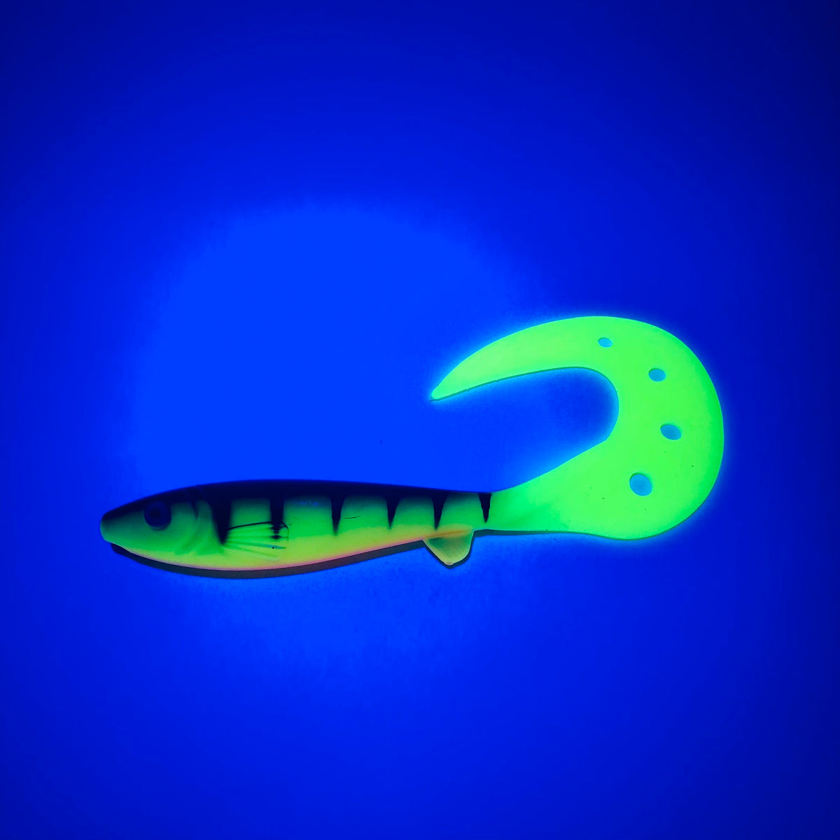 Hechtmutti Twister 19cm - UV Firetiger - 2 Stk