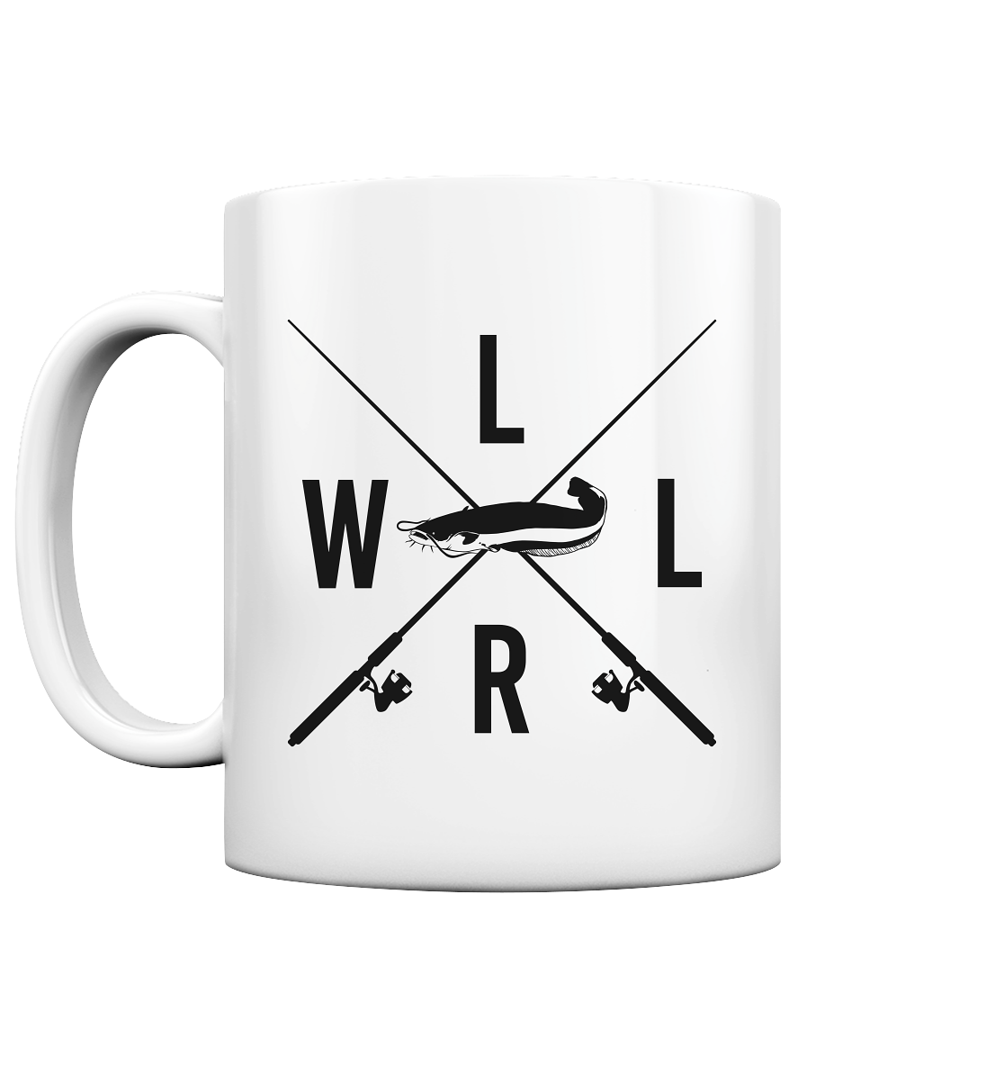 Waller gekreuzte Ruten - Tasse glossy