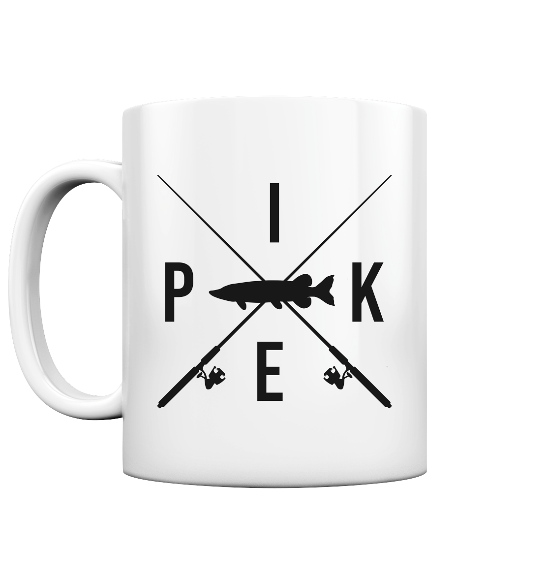 Pike gekreuzte Ruten - Tasse glänzend