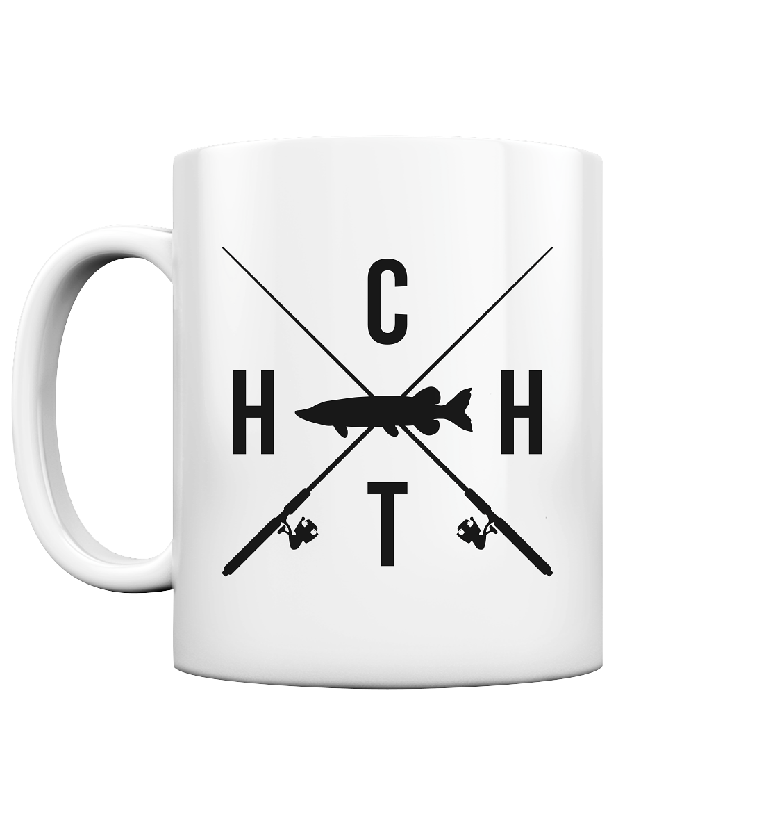 Hecht gekreuzte Ruten - Tasse glänzend