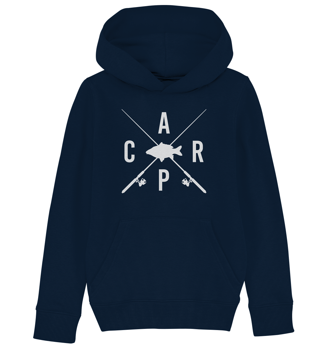 Carp gekreuzte Ruten - Kinder Bio Hoodie