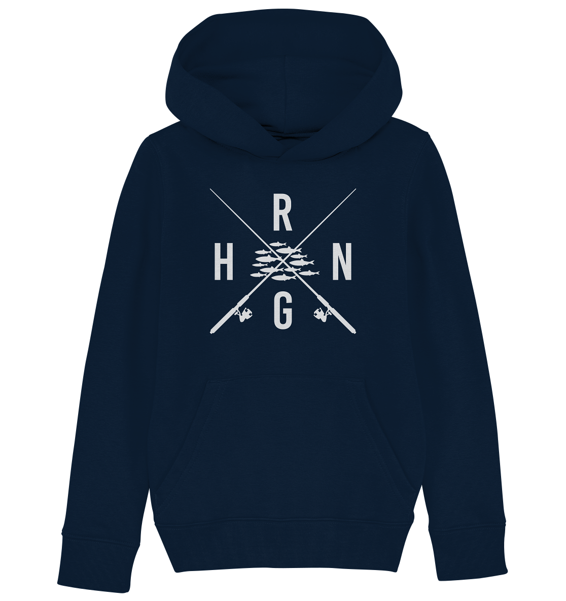 Hering Schwarm gekreuzte Ruten - Kinder Bio Hoodie