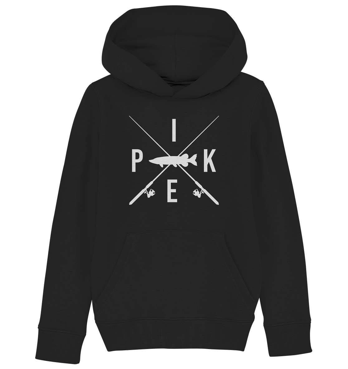 Pike gekreuzte Ruten - Kinder Bio Hoodie