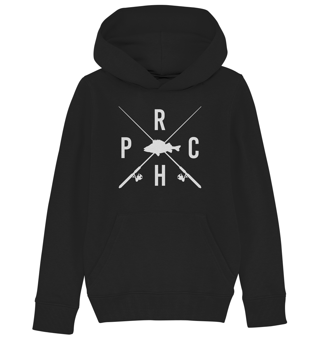 Perch gekreuzte Ruten - Kinder Bio Hoodie