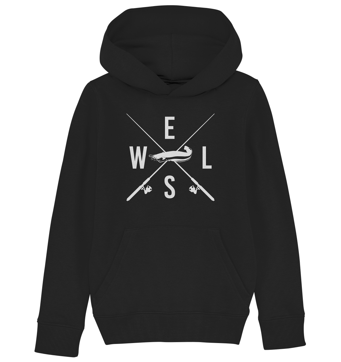 Wels gekreuzte Ruten - Kinder Bio Hoodie