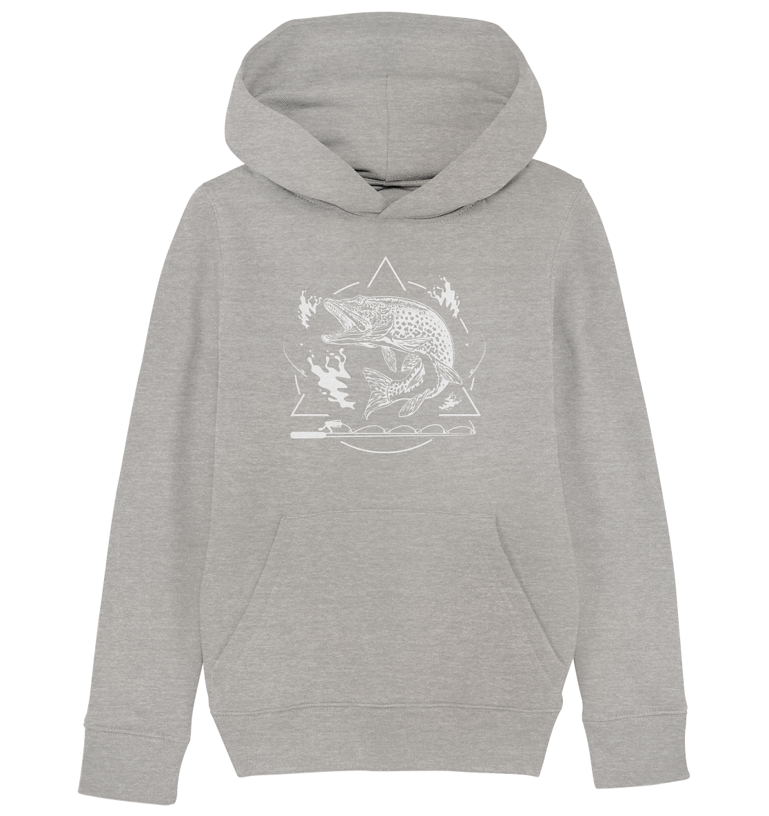Hecht Angeln - Kinder Bio Hoodie