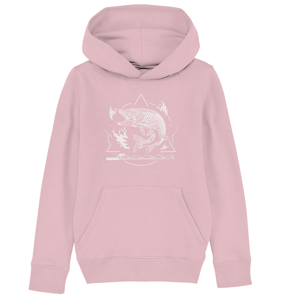 Hecht Angeln - Kinder Bio Hoodie
