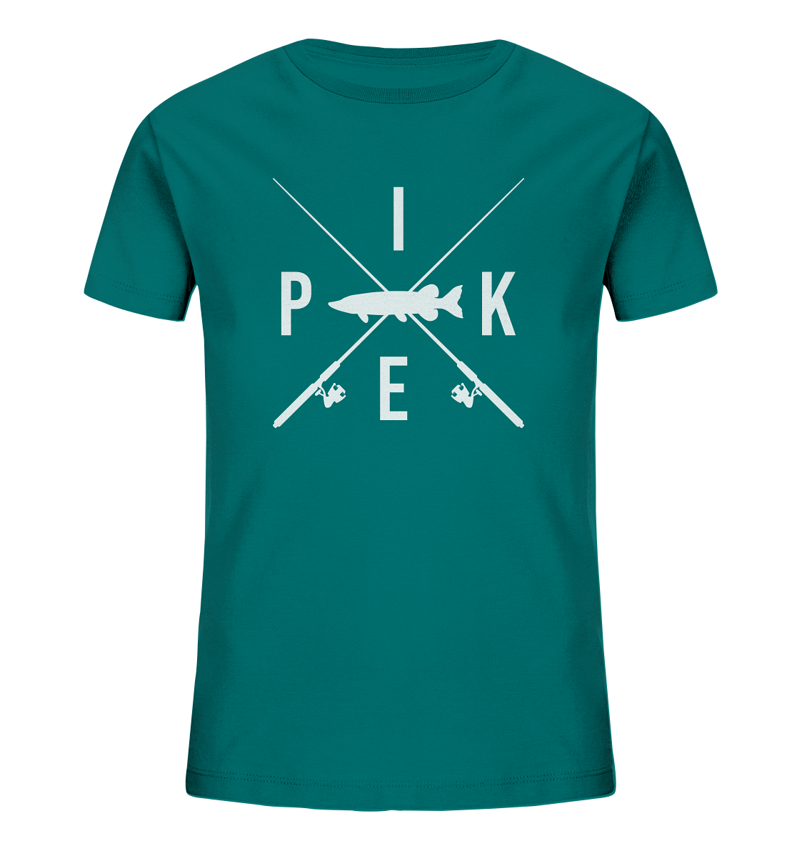 Pike gekreuzte Ruten - Kinder Bio T-Shirt