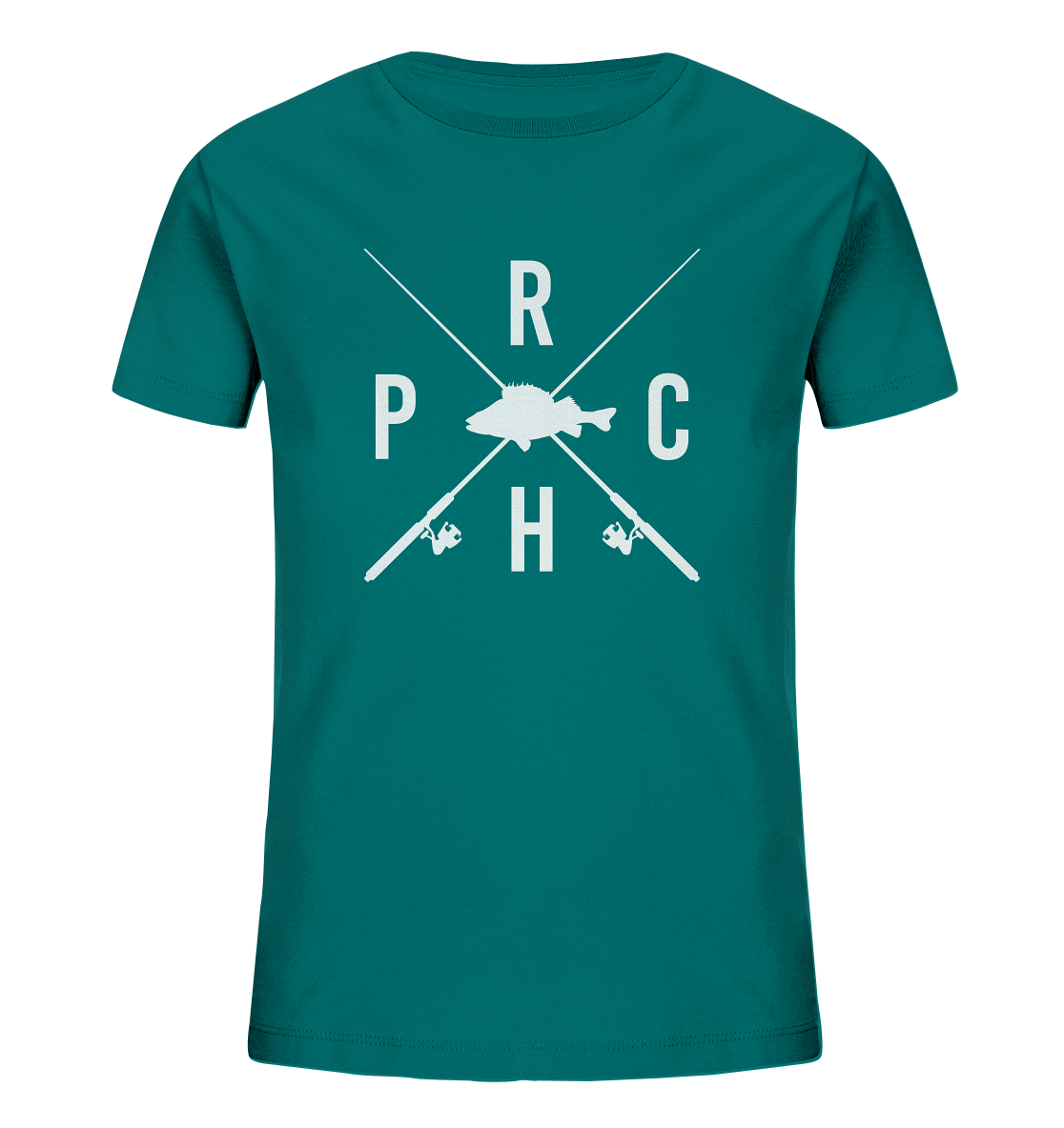 Perch gekreuzte Ruten - Kinder Bio T-Shirt