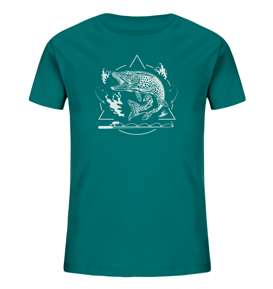 Hecht Angeln - Kinder Bio T-Shirt