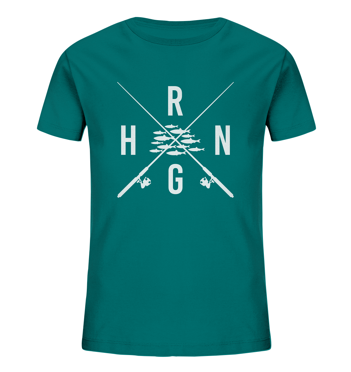 Hering Schwarm gekreuzte Ruten - Kinder Bio T-Shirt