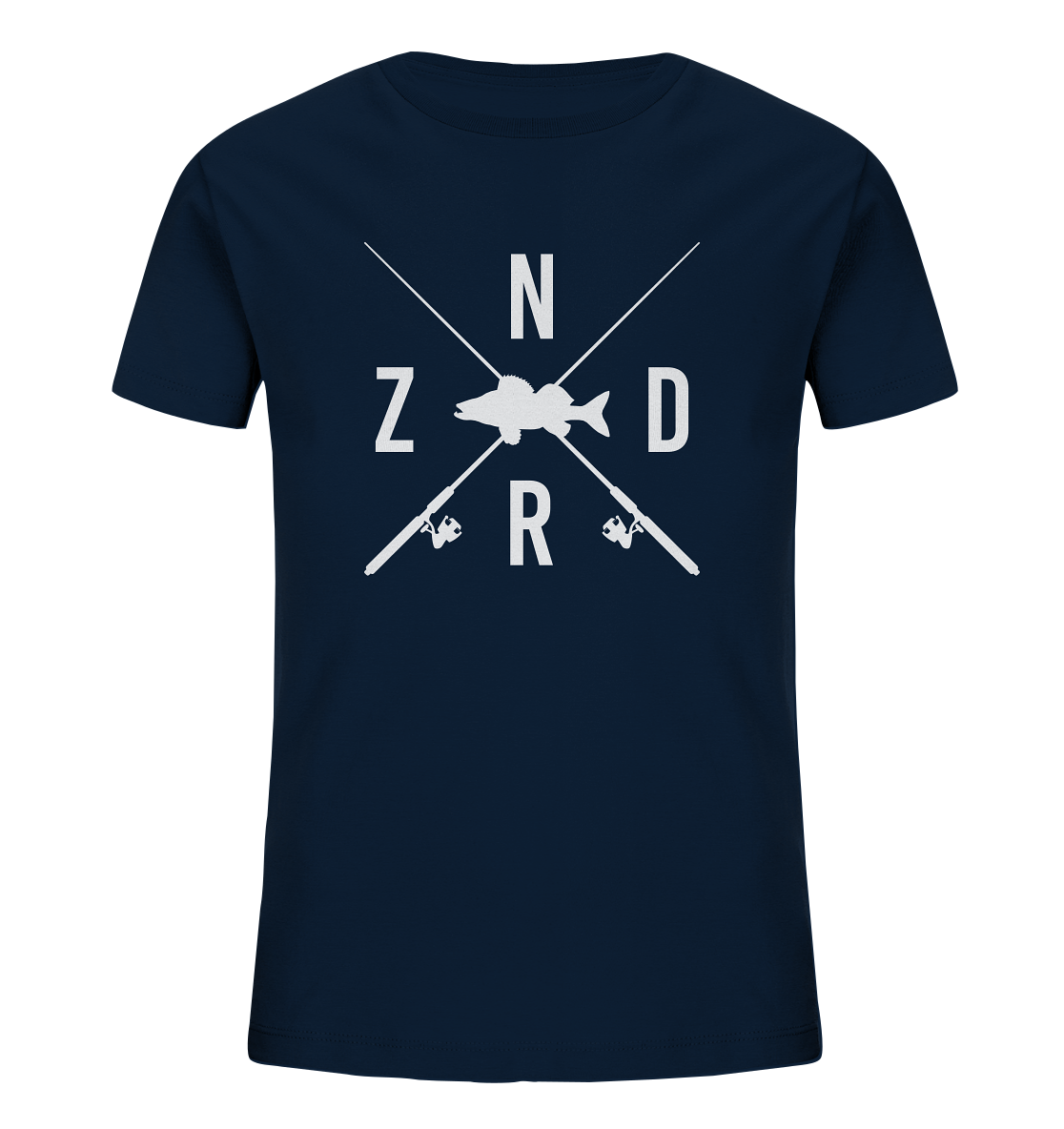 Zander gekreuzte Ruten - Kinder Bio T-Shirt
