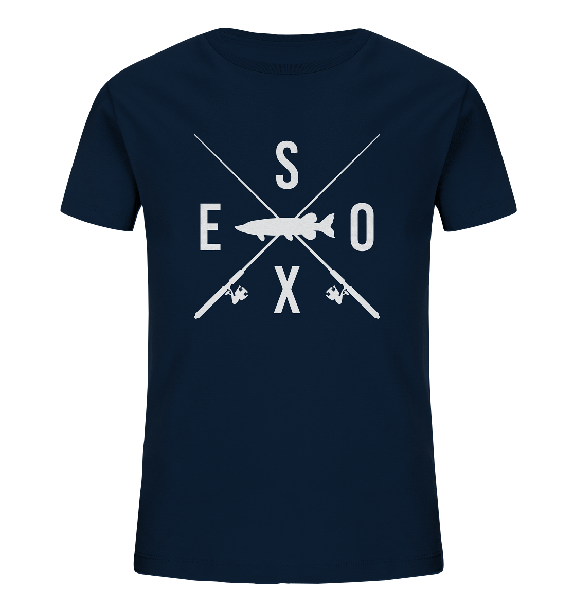 Esox gekreuzte Ruten - Kinder Bio T-Shirt