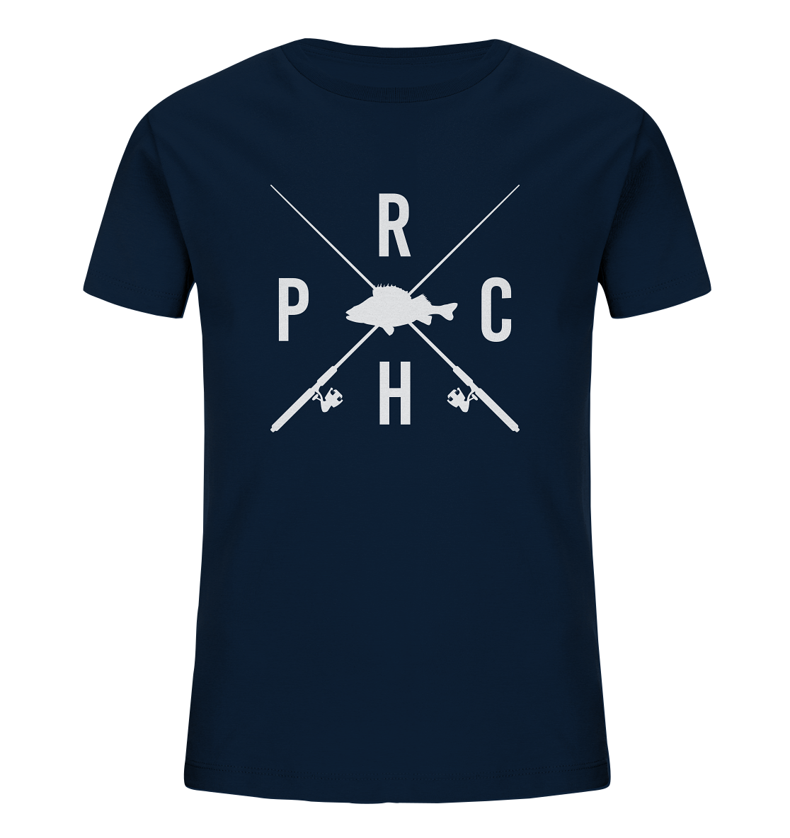 Perch gekreuzte Ruten - Kinder Bio T-Shirt