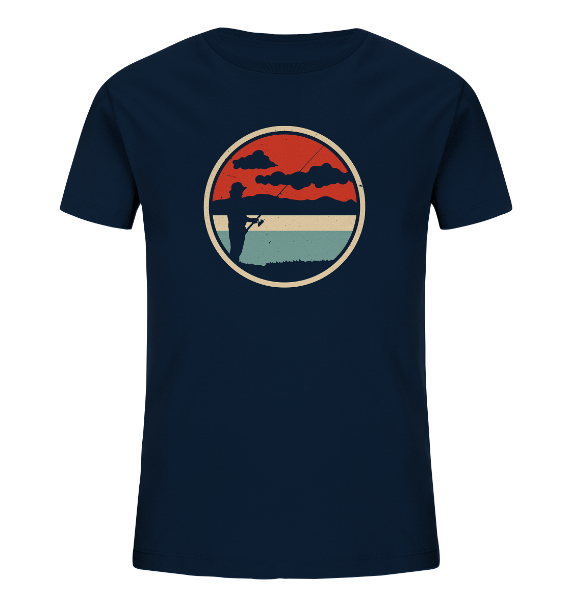 Angeln am Abend - Kinder Bio T-Shirt