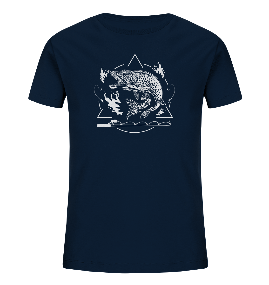 Hecht Angeln - Kinder Bio T-Shirt