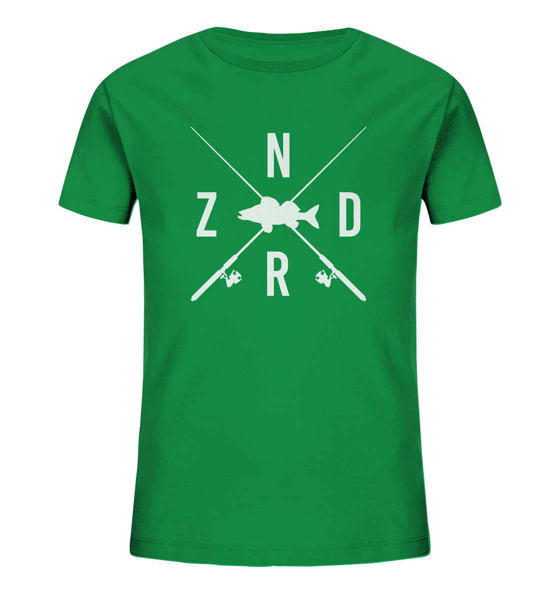Zander gekreuzte Ruten - Kinder Bio T-Shirt