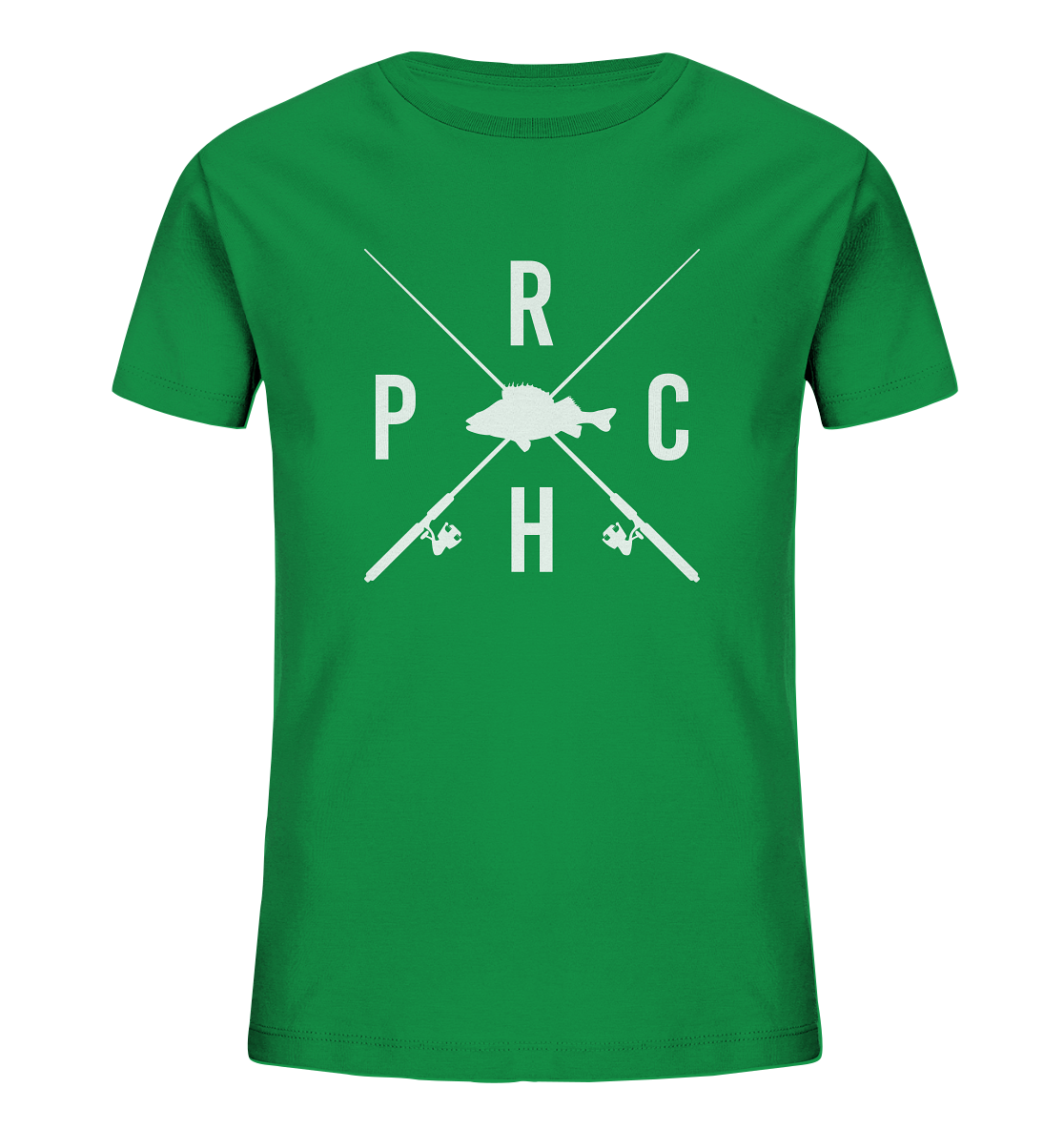 Perch gekreuzte Ruten - Kinder Bio T-Shirt
