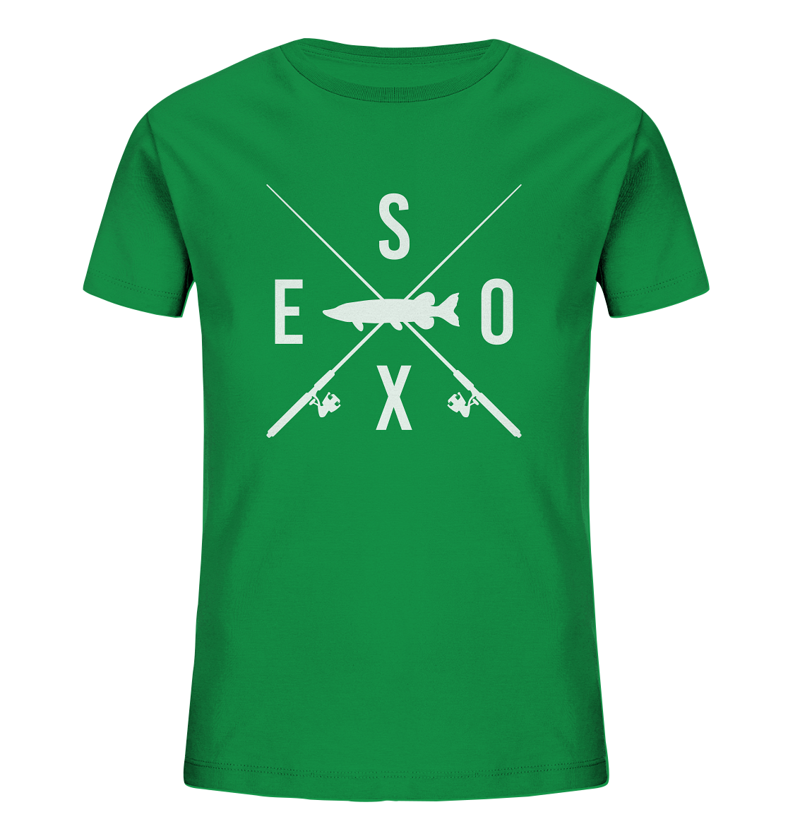 Esox gekreuzte Ruten - Kinder Bio T-Shirt