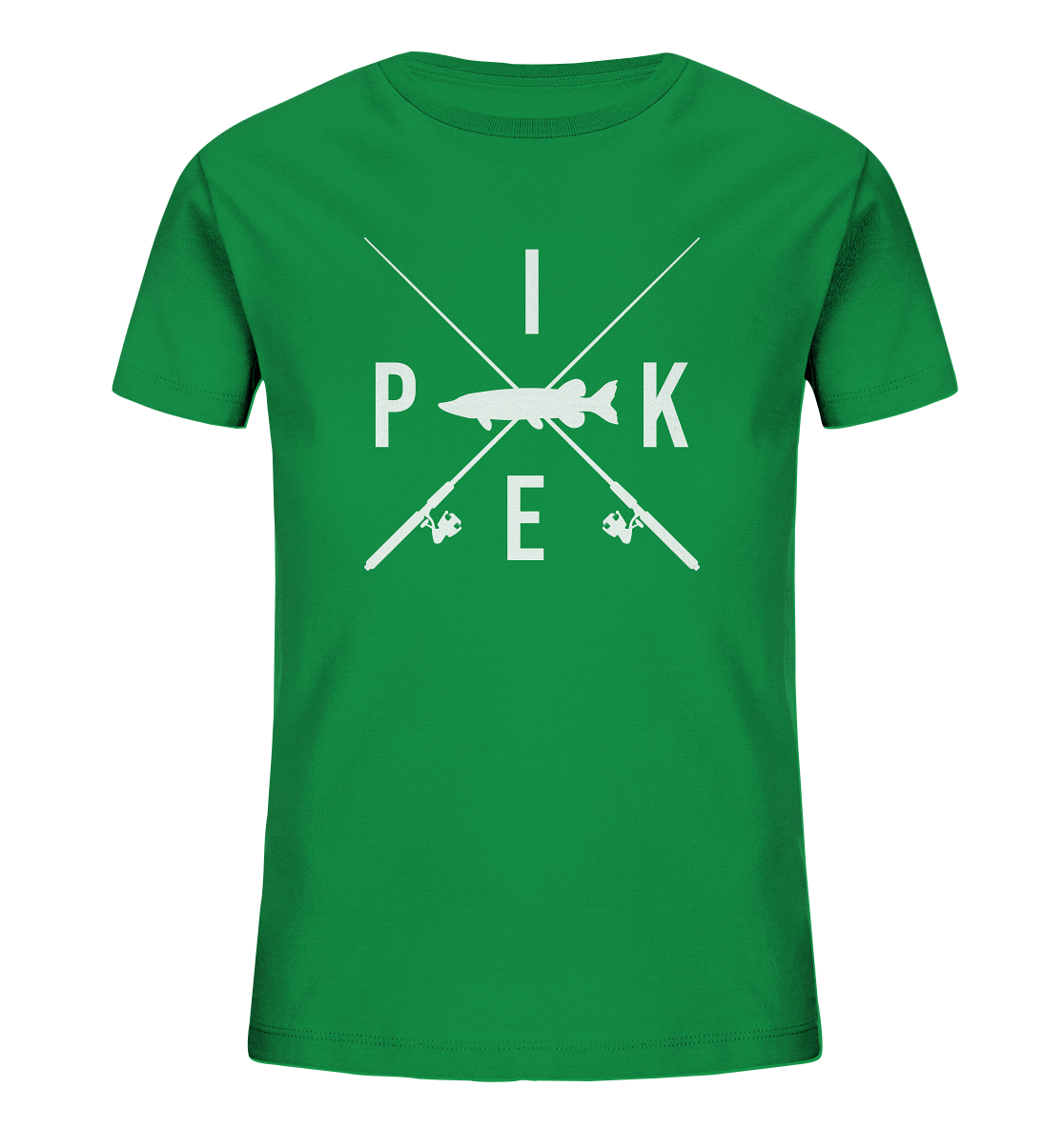 Pike gekreuzte Ruten - Kinder Bio T-Shirt
