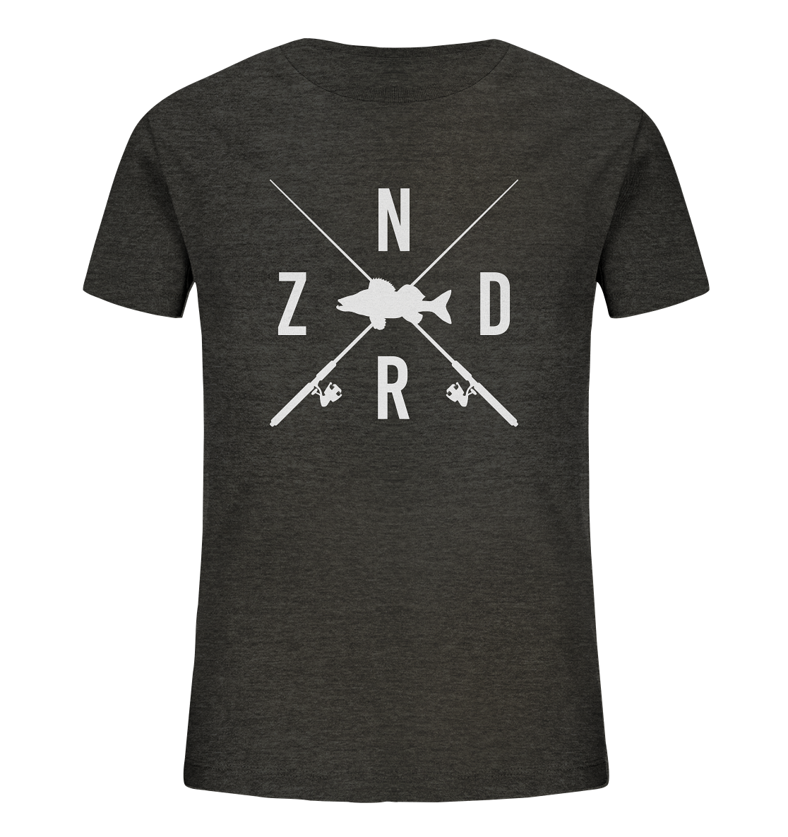Zander gekreuzte Ruten - Kinder Bio T-Shirt