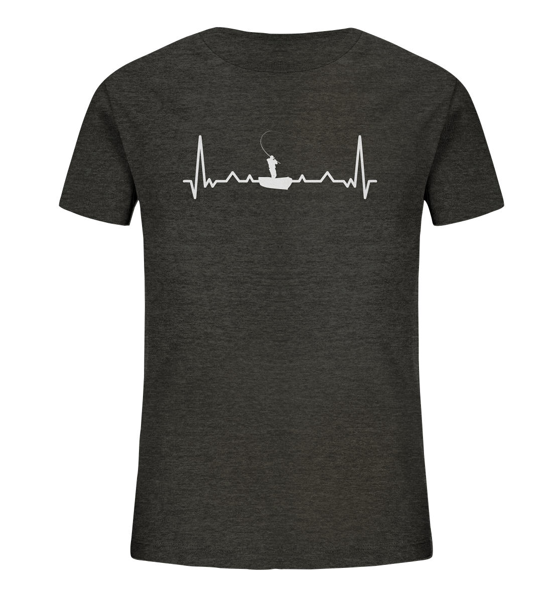 Herzschlag Angeln - Kinder Bio T-Shirt