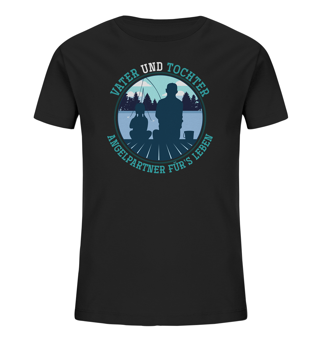 Vater und Tochter - Kinder Bio T-Shirt