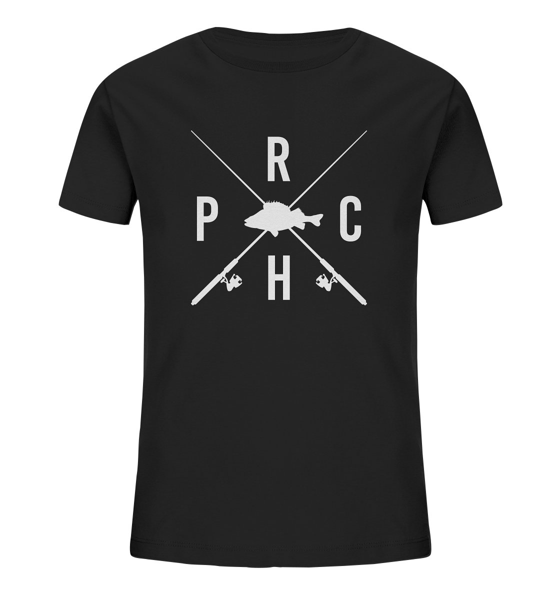 Perch gekreuzte Ruten - Kinder Bio T-Shirt
