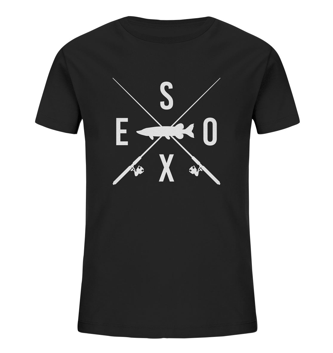 Esox gekreuzte Ruten - Kinder Bio T-Shirt