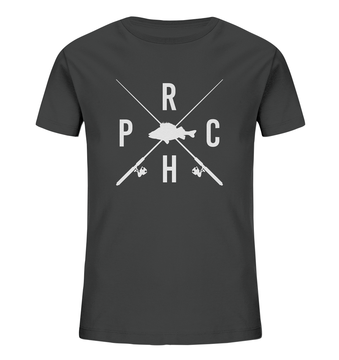 Perch gekreuzte Ruten - Kinder Bio T-Shirt