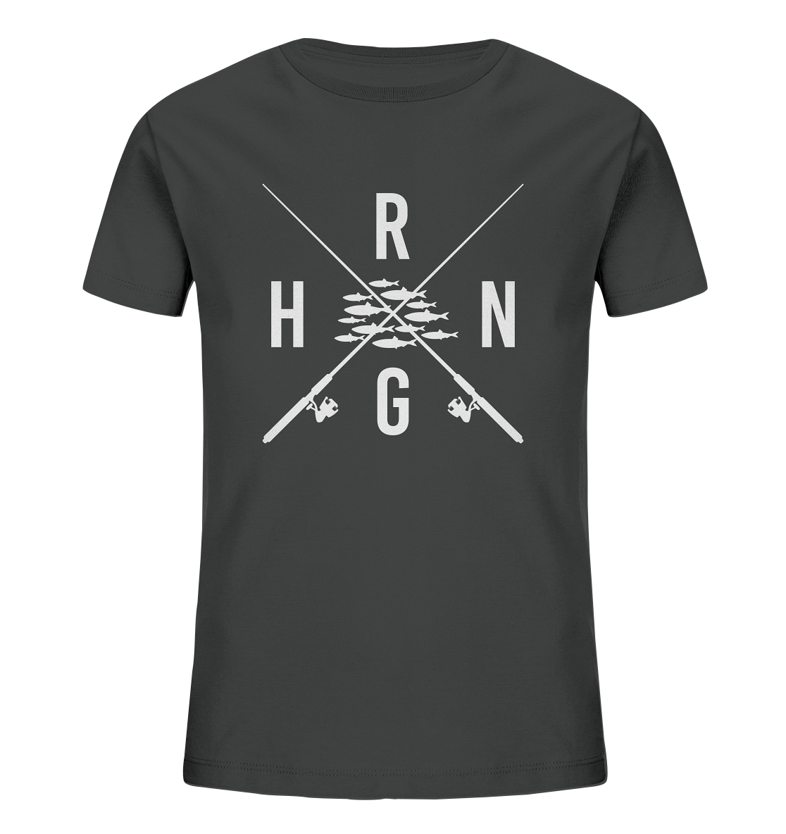 Hering Schwarm gekreuzte Ruten - Kinder Bio T-Shirt
