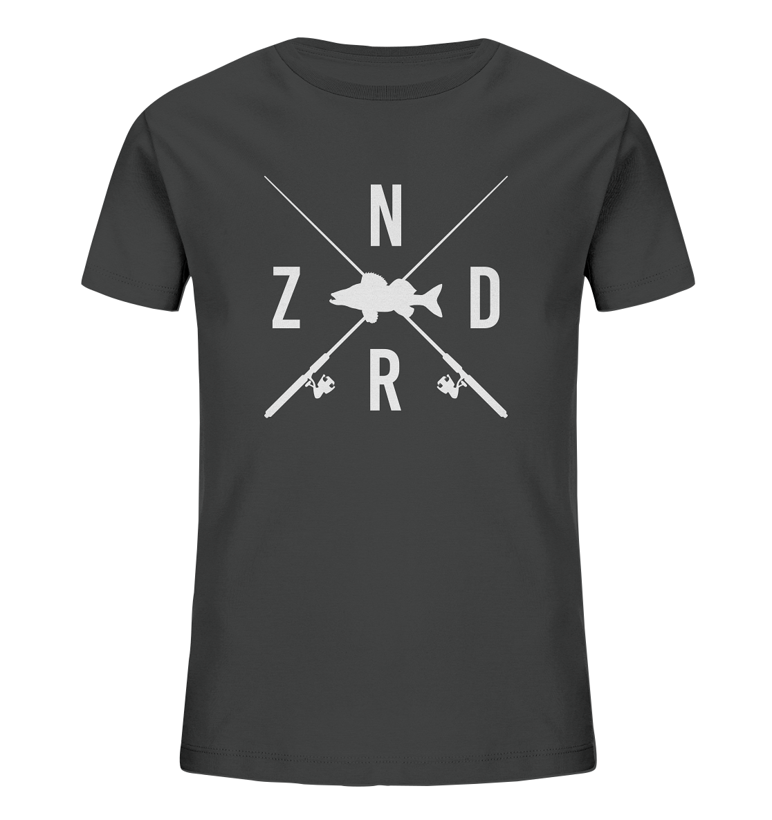 Zander gekreuzte Ruten - Kinder Bio T-Shirt