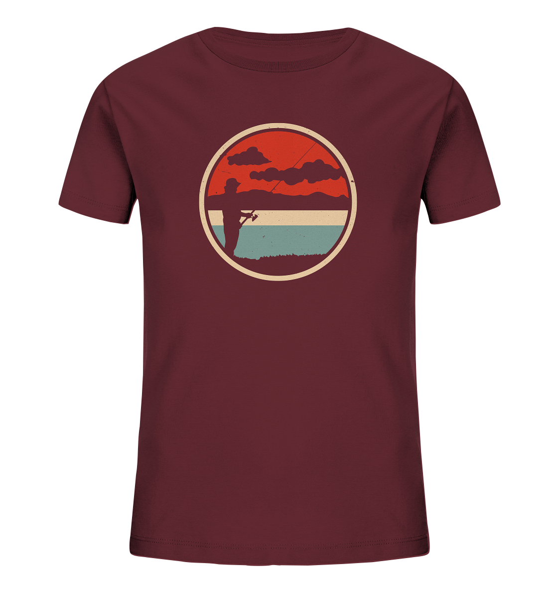 Angeln am Abend - Kinder Bio T-Shirt