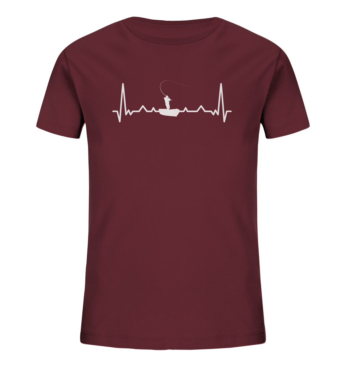 Herzschlag Angeln - Kinder Bio T-Shirt