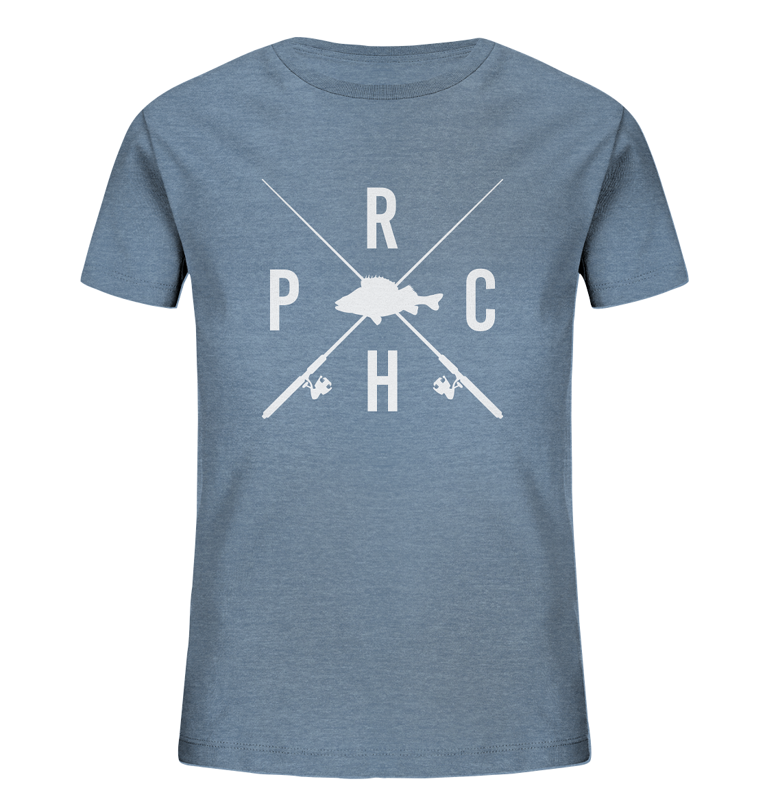 Perch gekreuzte Ruten - Kinder Bio T-Shirt