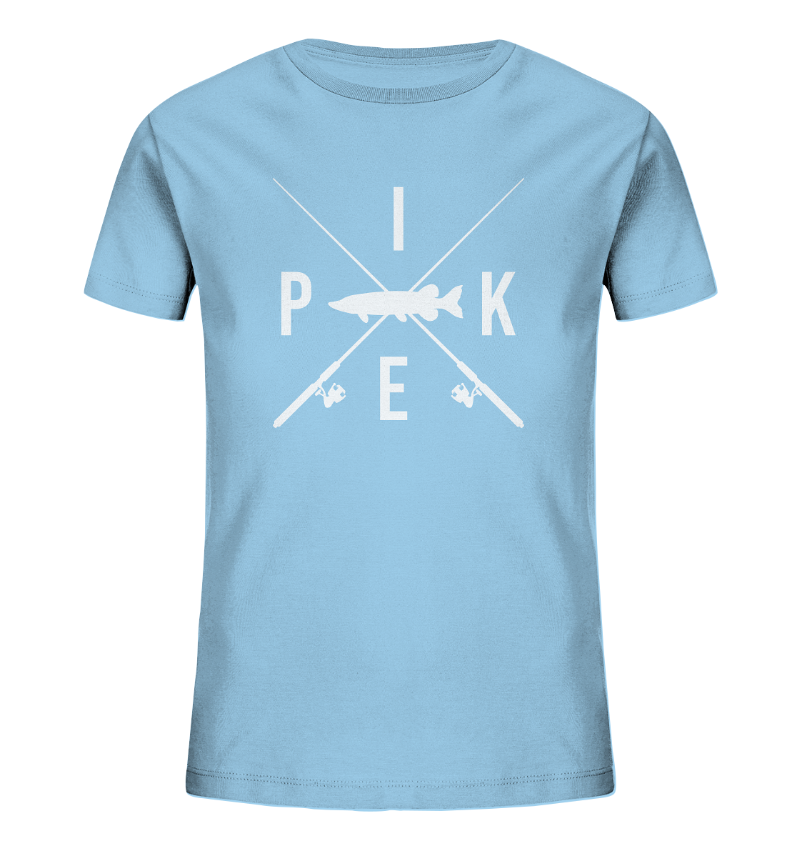 Pike gekreuzte Ruten - Kinder Bio T-Shirt