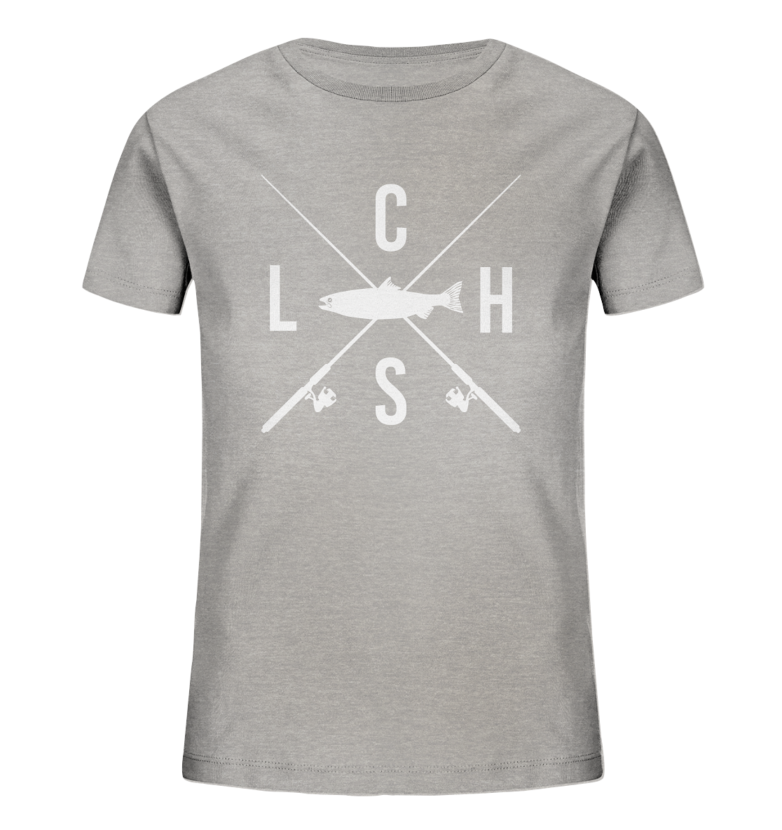 Lachs gekreuzte Ruten - Kinder Bio T-Shirt