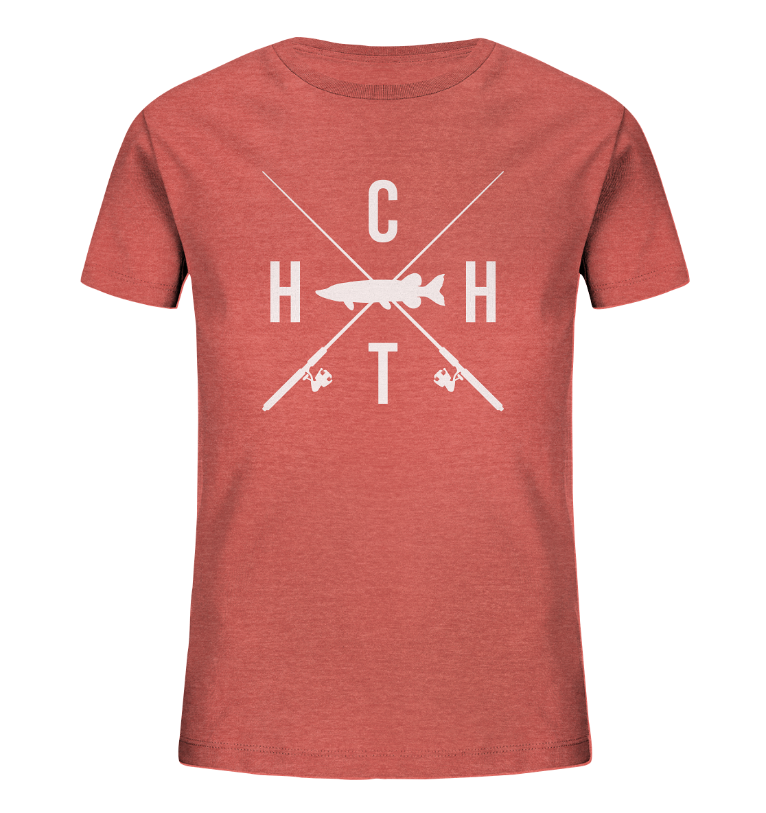 Hecht gekreuzte Ruten  - Kinder Bio T-Shirt