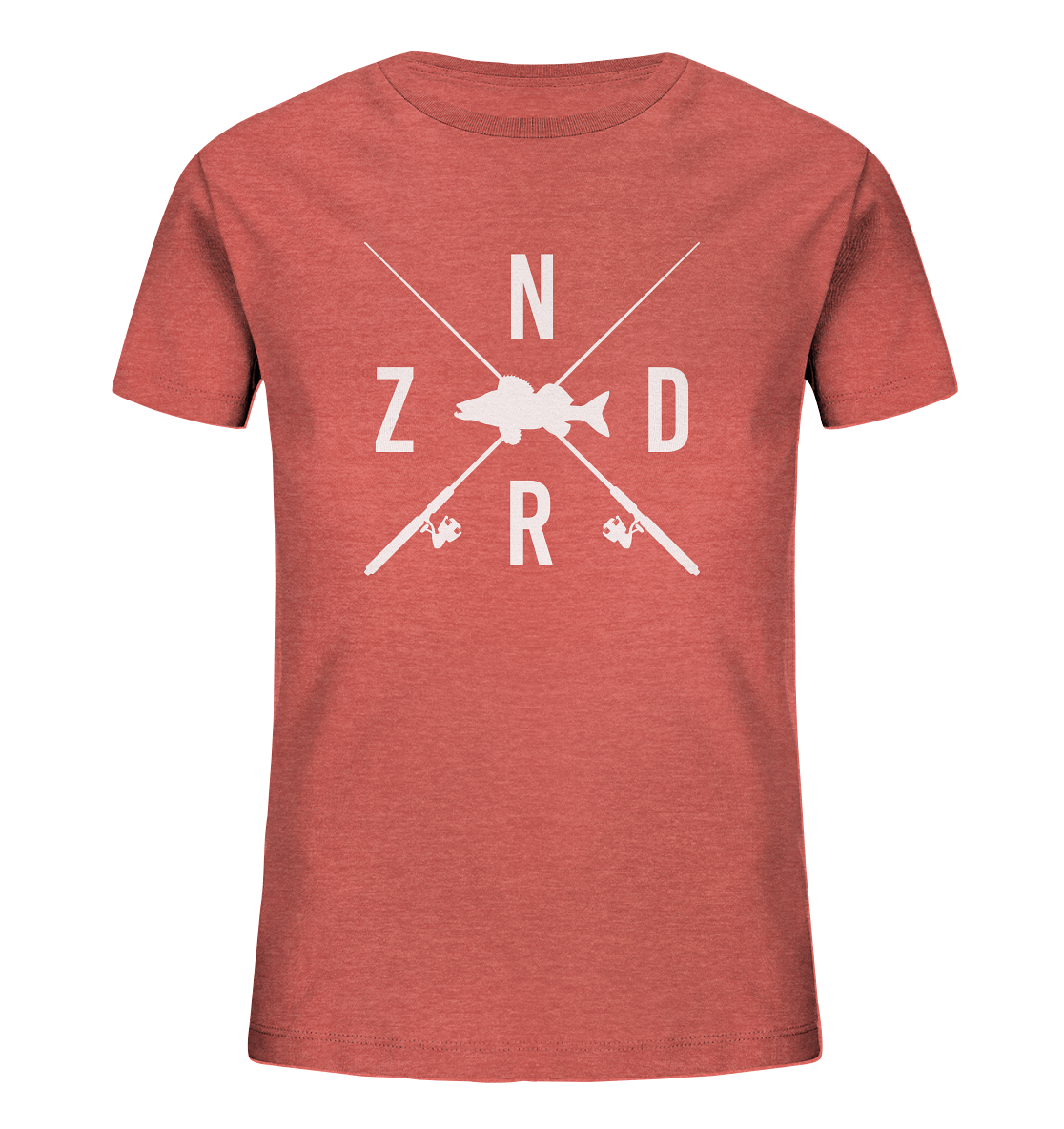 Zander gekreuzte Ruten - Kinder Bio T-Shirt