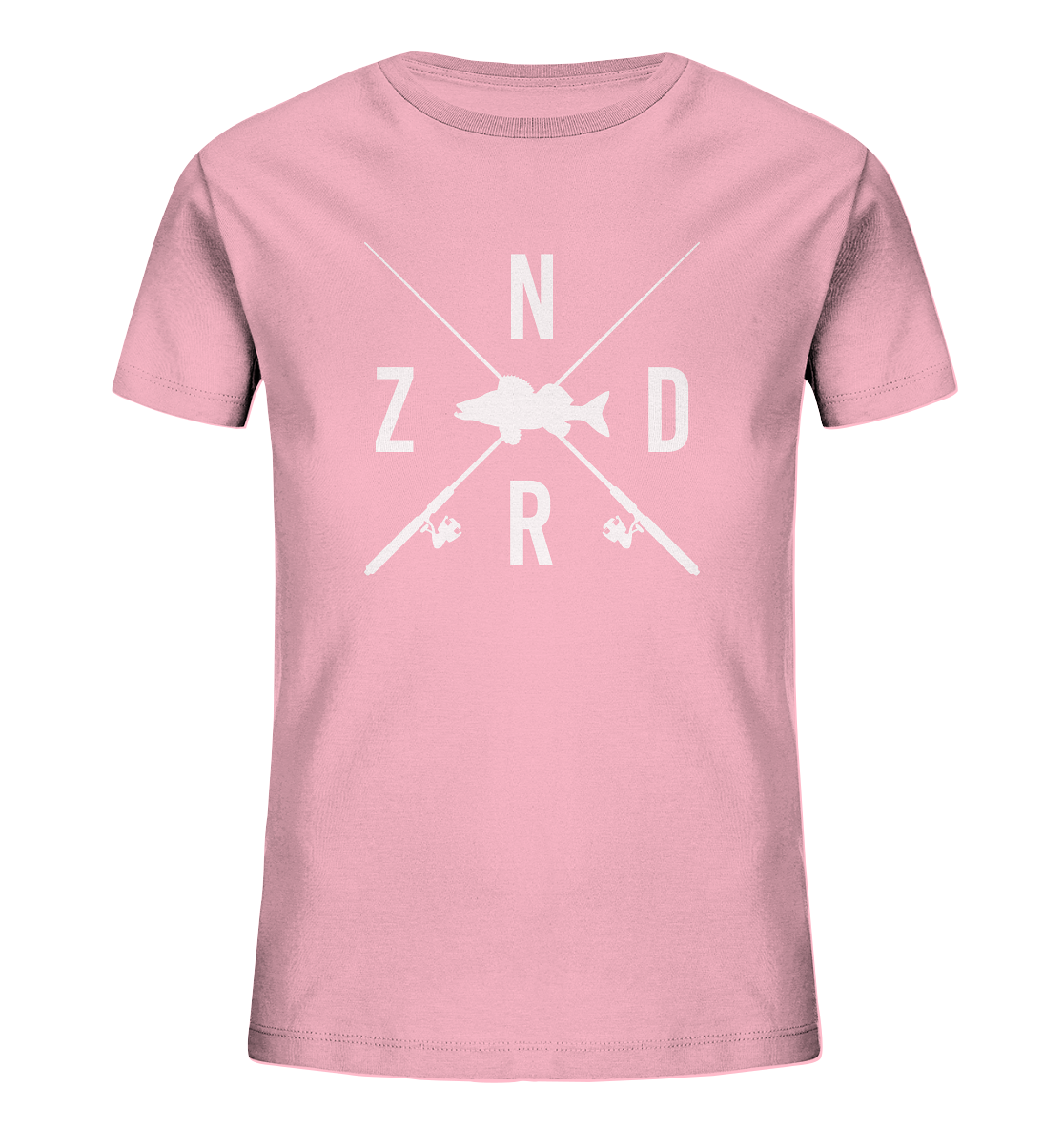 Zander gekreuzte Ruten - Kinder Bio T-Shirt