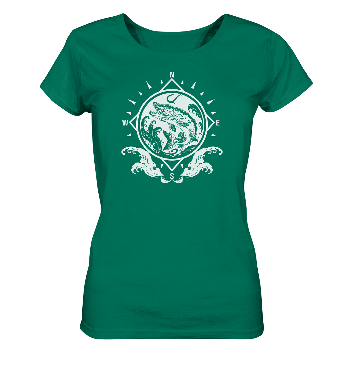 Hecht Himmelsrichtungen - Frauen Bio T-Shirt